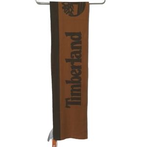 Timberland Mustard Green Spell Out Knit Winter Scarf Mens New